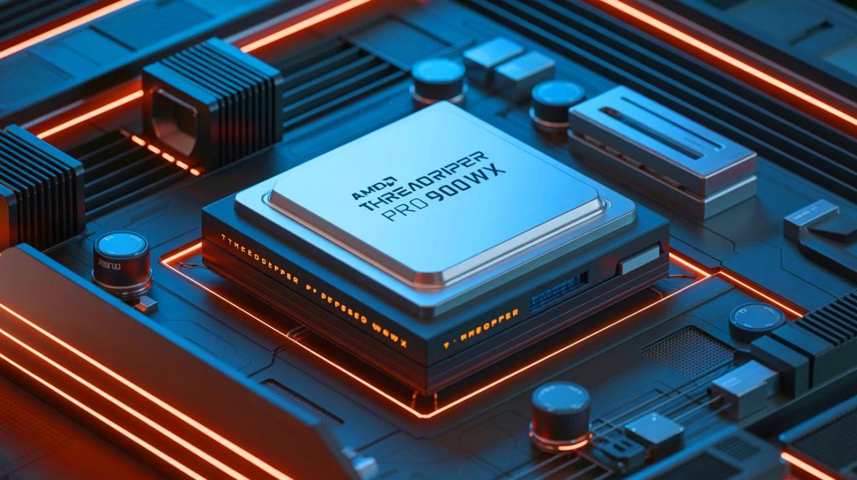 AMD’s Threadripper Pro 9000 “Leaves Intel in the Dust” as Content Creators Rejoice Over Intel’s Struggling Performance Illustration of AMD's Threadripper PRO 9000WX series processor showcasing its advanced capabilities.