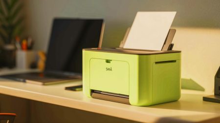Exploded with Rage Over Tech: New Gadget Revolutionizes the World by Ditching Clunky Designs for Futuristic Simplicity Illustration of the SMÅ printer showcasing its minimalist design and eco-friendly features.