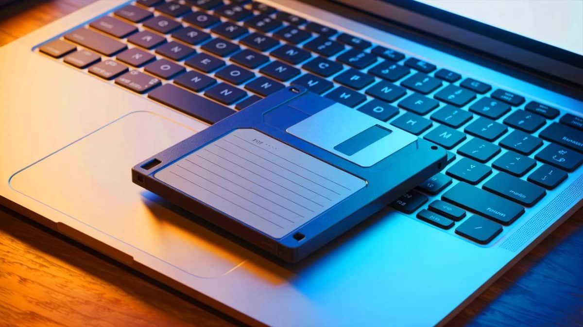“Floppy Disks Still Breathe”: Unlikely Linux Update Sparks a Bizarre Tech Revival Amidst SSD and Cloud Storage Giants Illustration of a floppy disk symbolizing nostalgia and its unexpected persistence in modern technology.