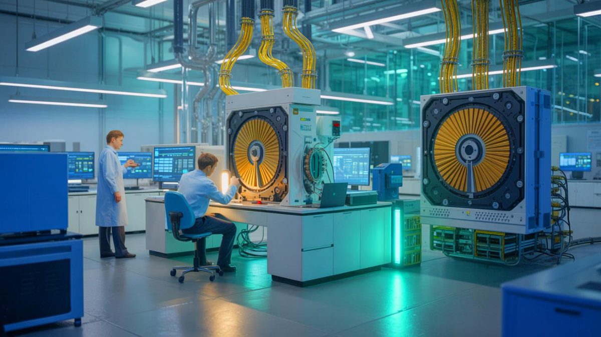 Illustration of Seagate's £115 Million Expansion in Northern Ireland for Photonics-Based 100TB Hard Drives.