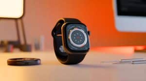Illustration of the Google Pixel Watch 4 showcasing its innovative and reparable design.